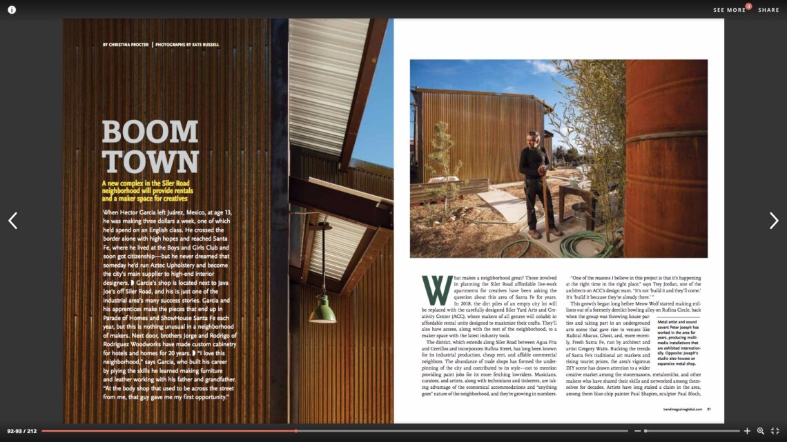 Trend Magazine Boom Town Article